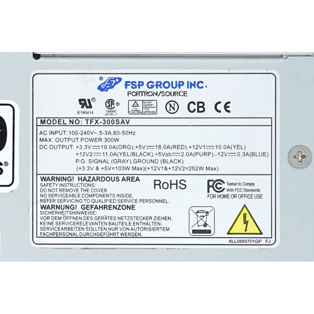 TFX-300SAV FSP 300W 80 PLUS POWER SUPLLY 9PA300BK02,